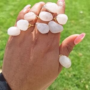 Green stone Ring,Wire Wrapped Ring, Stone Ring,